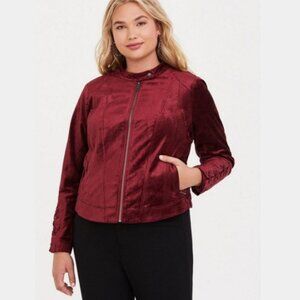 Torrid Women's Velvet Moto Jacket